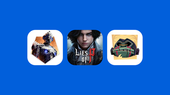 The app logos for ELEX II, Lies of P and Return to Monkey Island.