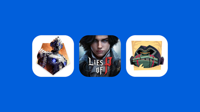 Logos des apps ELEX II, Lies of P et Return to Monkey Island.