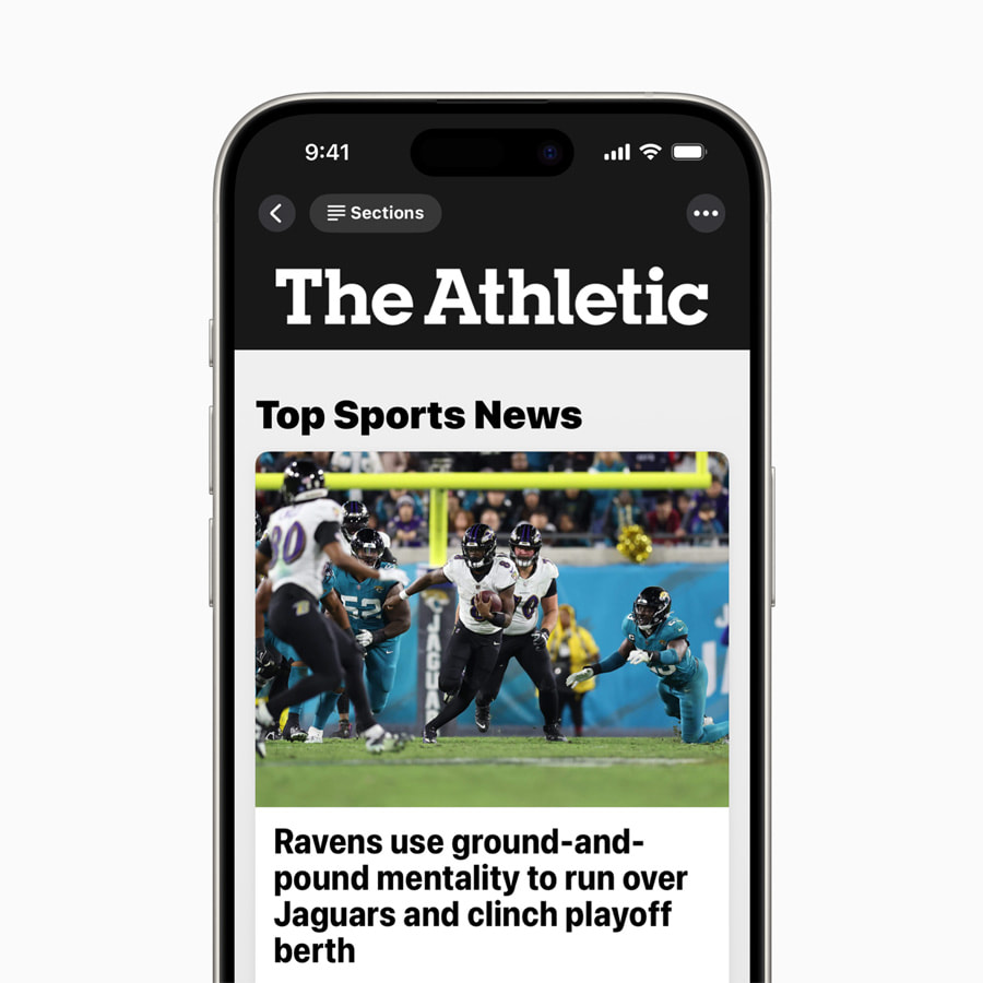 The Athletic joins Apple News+ - Apple