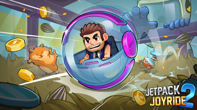 Jetpack Joyride 2 oyunundan bir görsel.