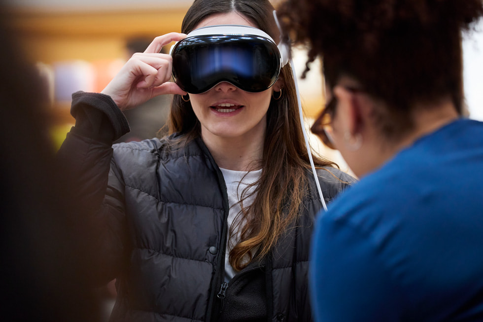 Un cliente que ejecuta Apple Vision Pro.