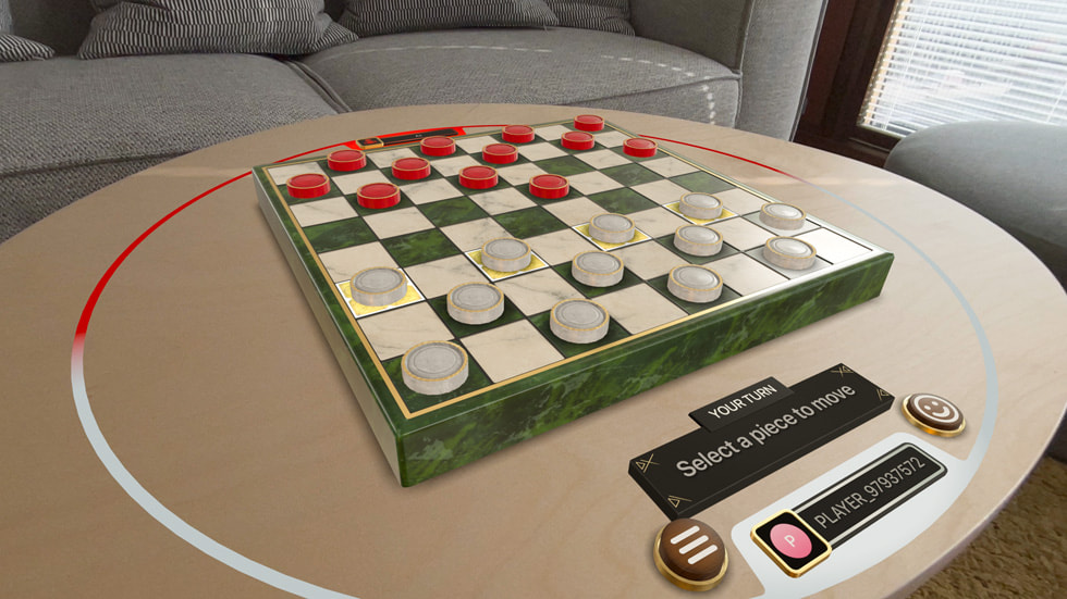 A still from Game Room for Apple Vision Pro.