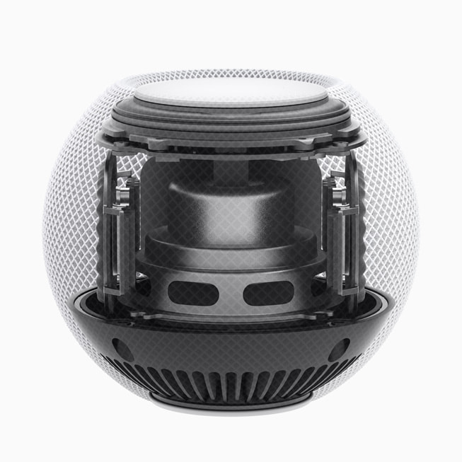 The custom hardware is shown inside HomePod mini against a white background.