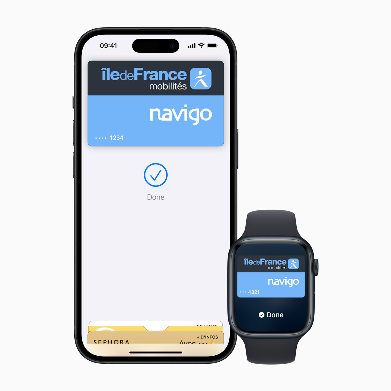 Apple et ÎledeFrance Mobilités présentent la carte Navigo sur iPhone et Apple Watch Apple (FR)