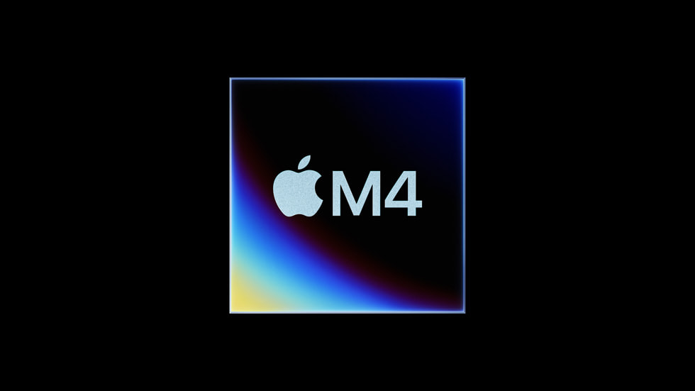 A graphic representing the new M4 chip.