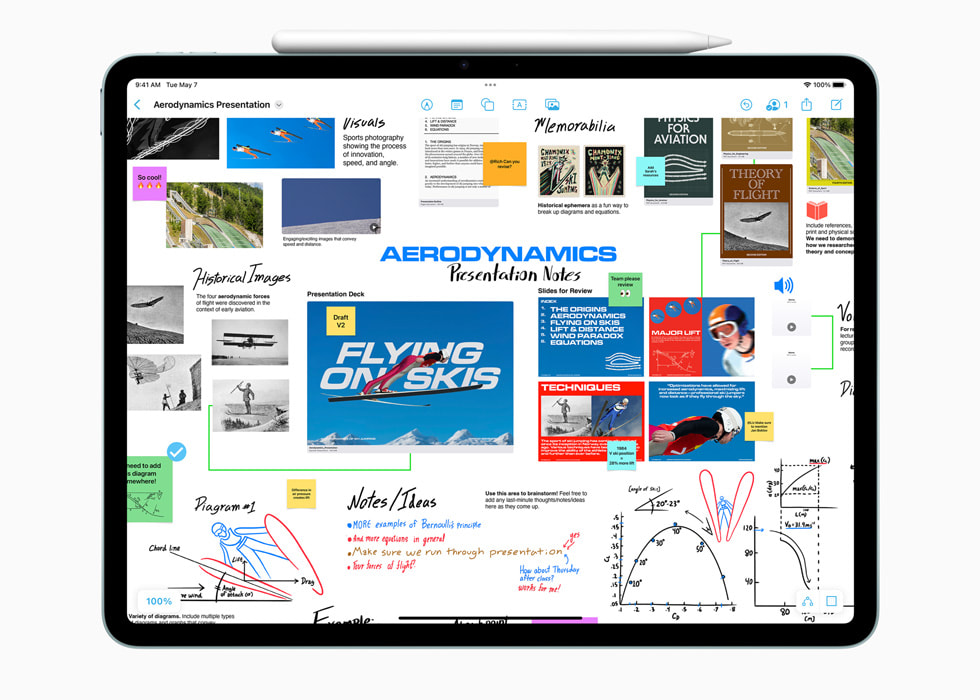 Ứng dụng Freeform hiển thị trên iPad Air mới.