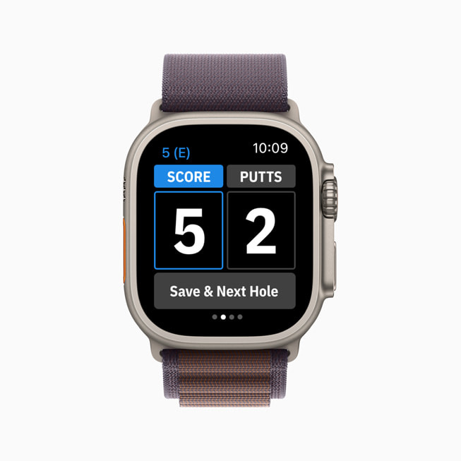 ภาพแสดง Scoring ใน Golfshot บน Apple Watch