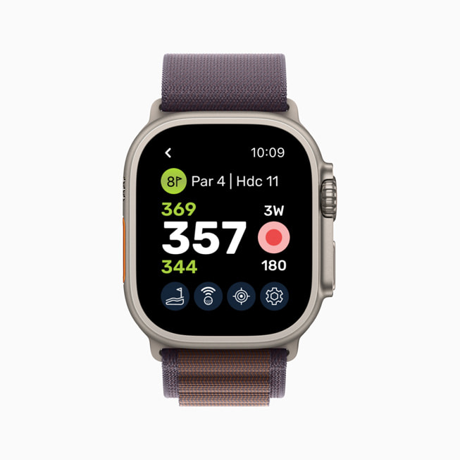 Ilustracja przedstawiająca aplikację TheGrint na Apple Watch.