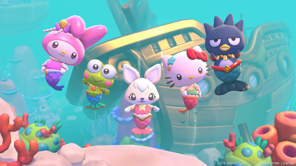 Una pantalla de juego de Hello Kitty Island Adventure.