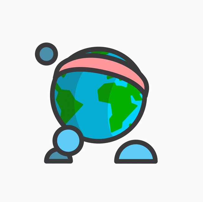 La insignia de HIIT del Día de la Tierra.