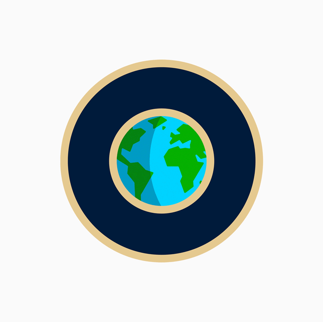 La insignia del Día de la Tierra.