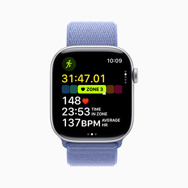 Apple Watch affichant l’app Exercice.