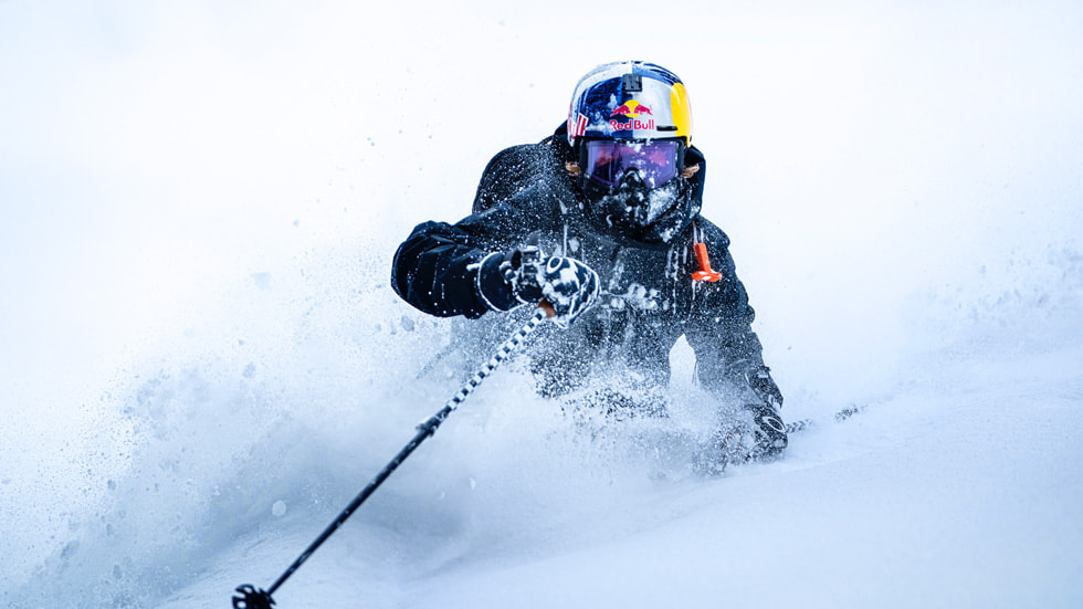 An image still of a freeskier from 