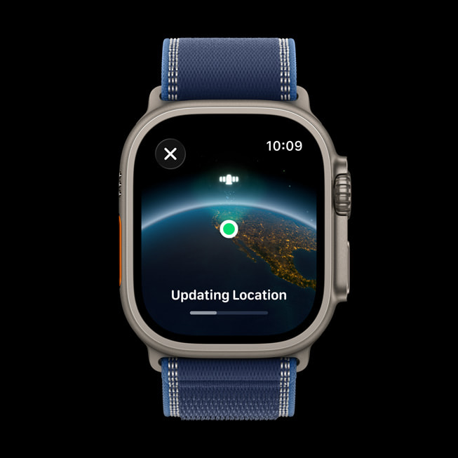 Die Apple Watch Ultra 3 zeigt die Funktionen von „Wo ist?“ über Satellit.