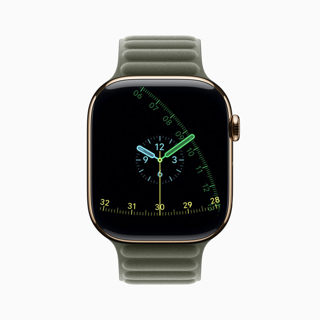 Apple Watch Series 11 prezentuje nową tarczę zegarka Exactograph.