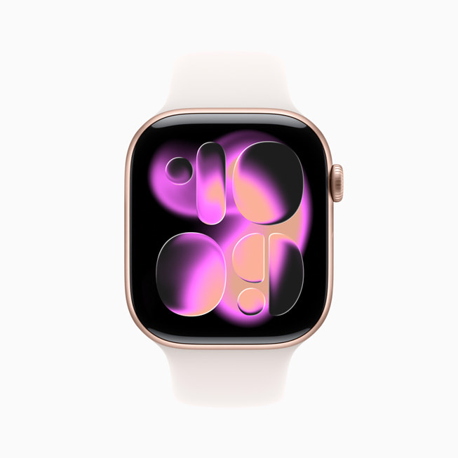 Apple Watch Series 11 prezentuje nową tarczę zegarka Flow.