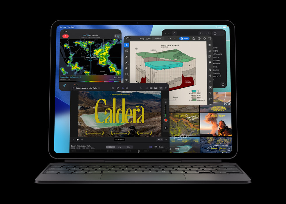 Primer plano del nuevo iPad Pro con el chip M5.