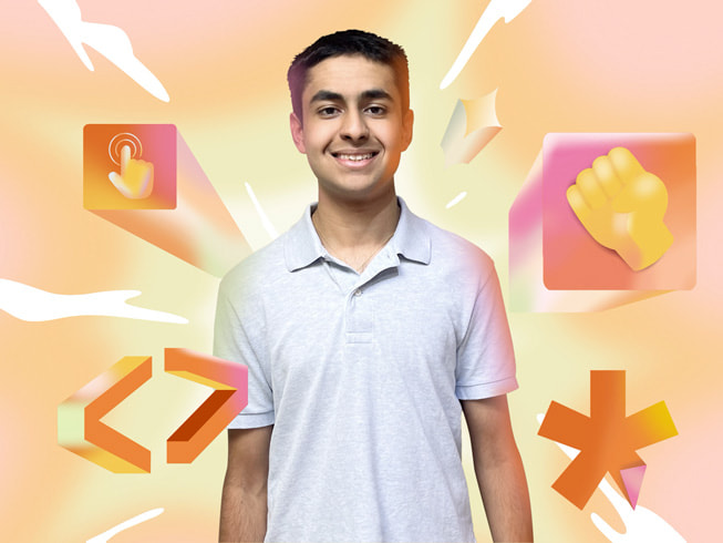 Adrit Rao lächelt in die Kamera. Er trägt ein graues Poloshirt.