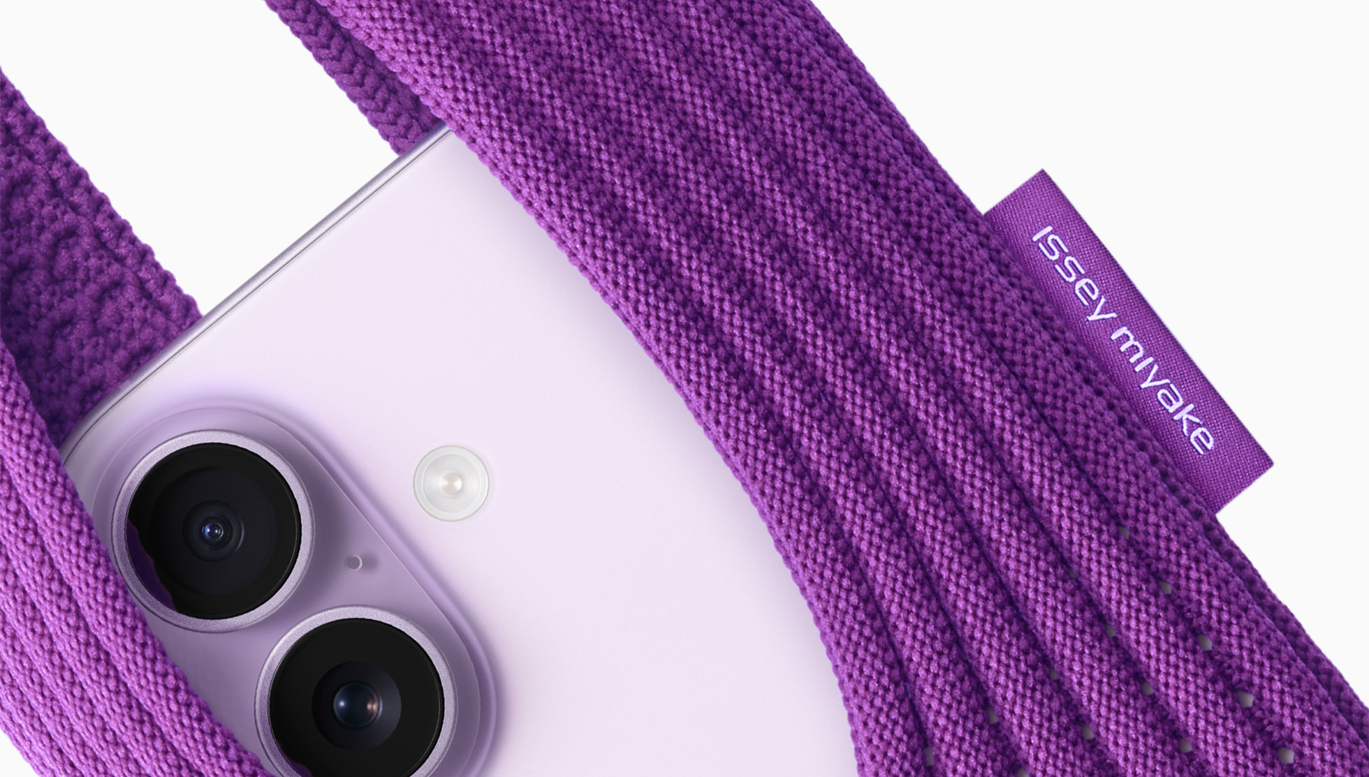 Apple iPhone Pocket and ISSEY MIYAKE purple with iPhone 17