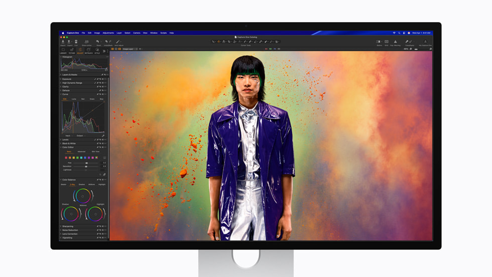 Capture One is shown on a user’s Studio Display XDR.