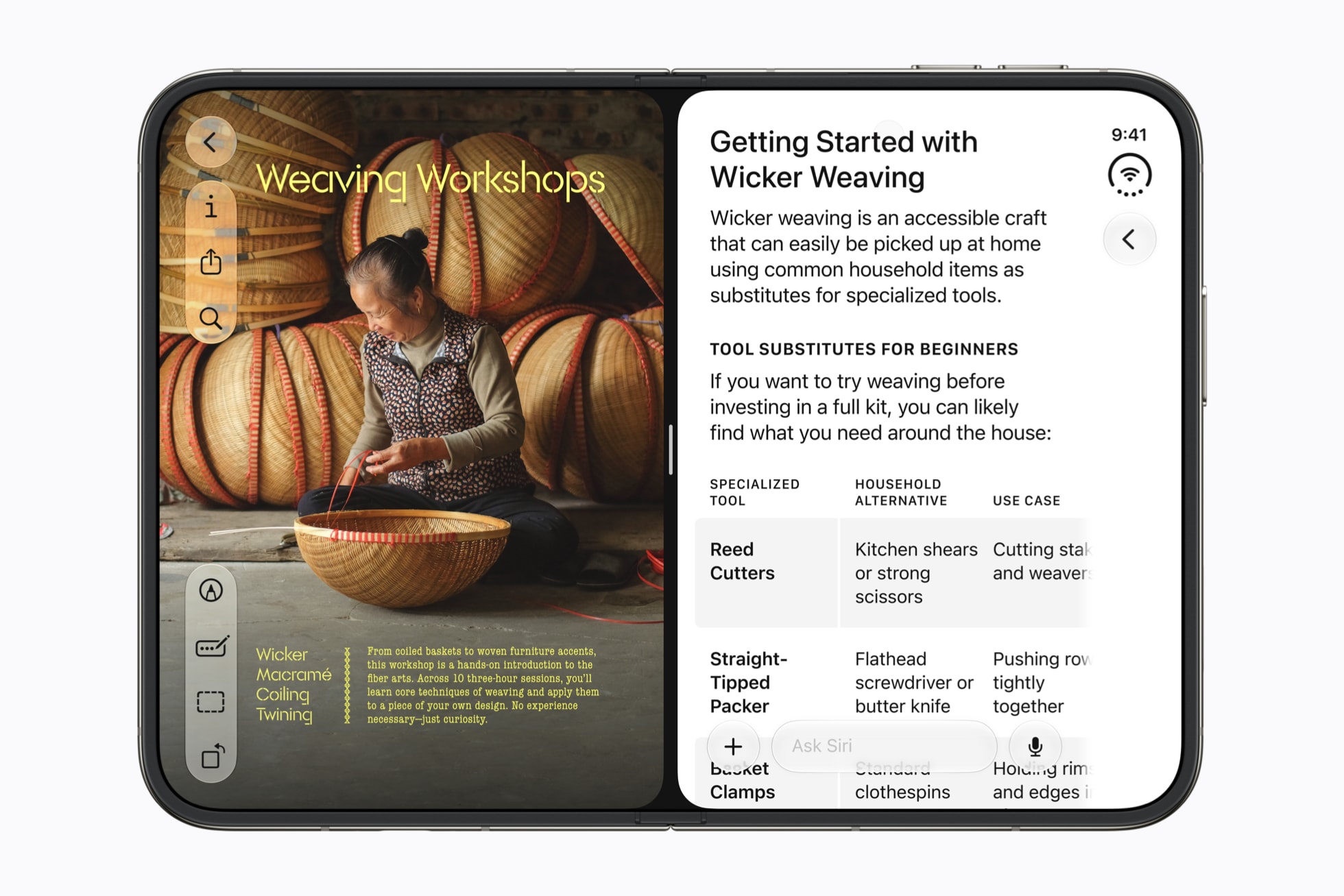 Split View multitasking pada iPhone Duo. Sumber: Apple Newsroom