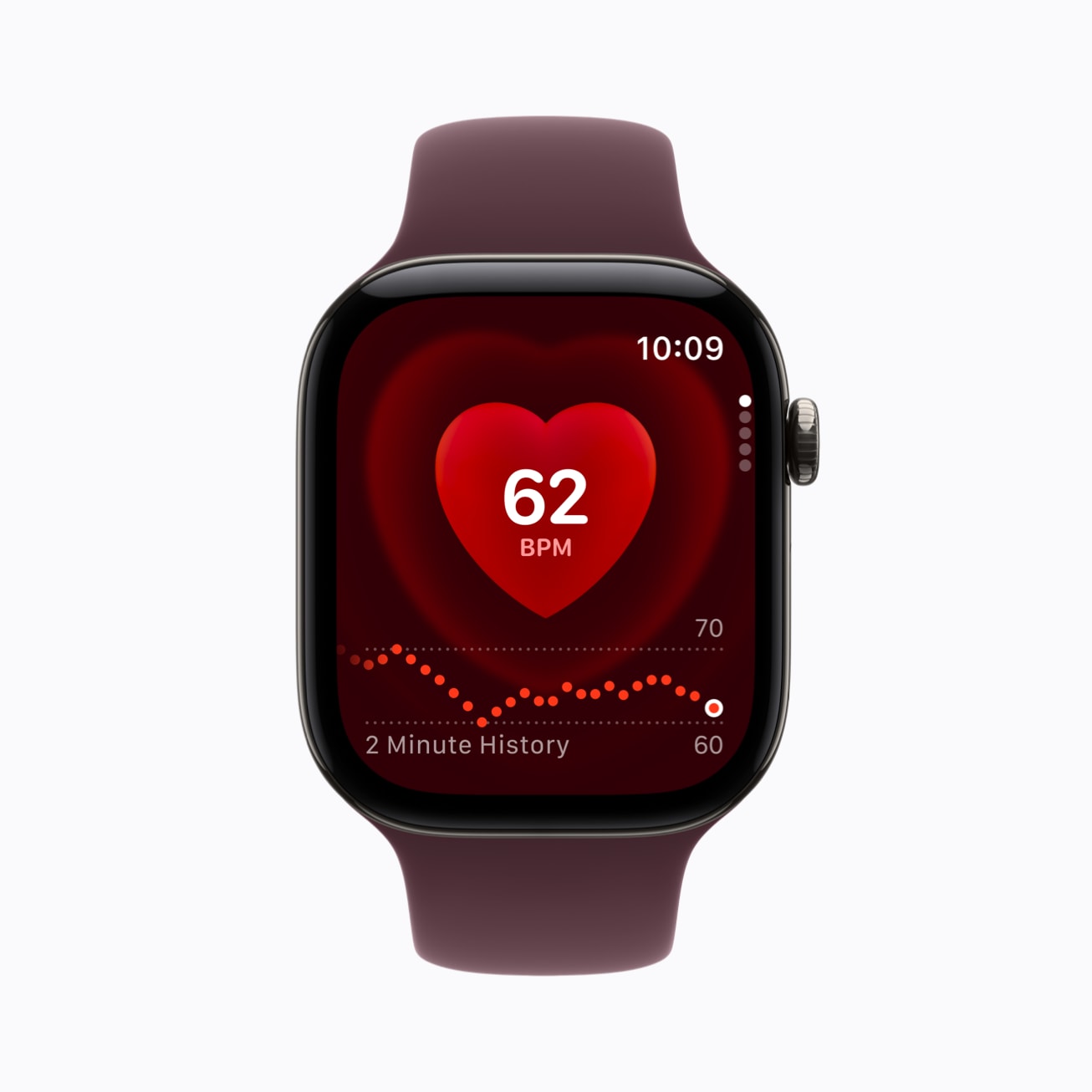 Aplikasi Heart Rate pada Apple Watch Series 12. Sumber: Apple Newsroom