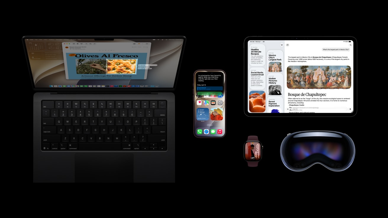 Imagen oficial de Apple sobre la disponibilidad de las grandes actualizaciones de sus plataformas de software de 2026, incluida macOS 27 Golden Gate