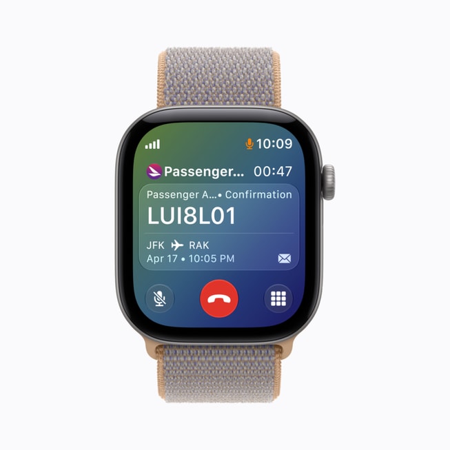Anrufkontext auf einer Apple Watch Series 12.