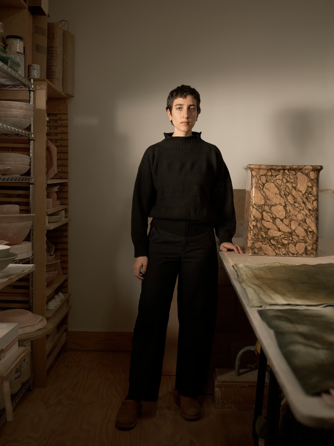 A portrait of Isabel Rower, part of Apple's 2026 Designers of Tomorrow showcase.