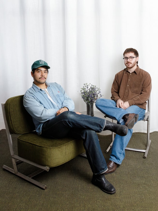 A portrait of Genki Matsumura and Sebasti&aacute;n Zorrilla, the duo behind Parafernalia, part of Apple's 2026 Designers of Tomorrow showcase.