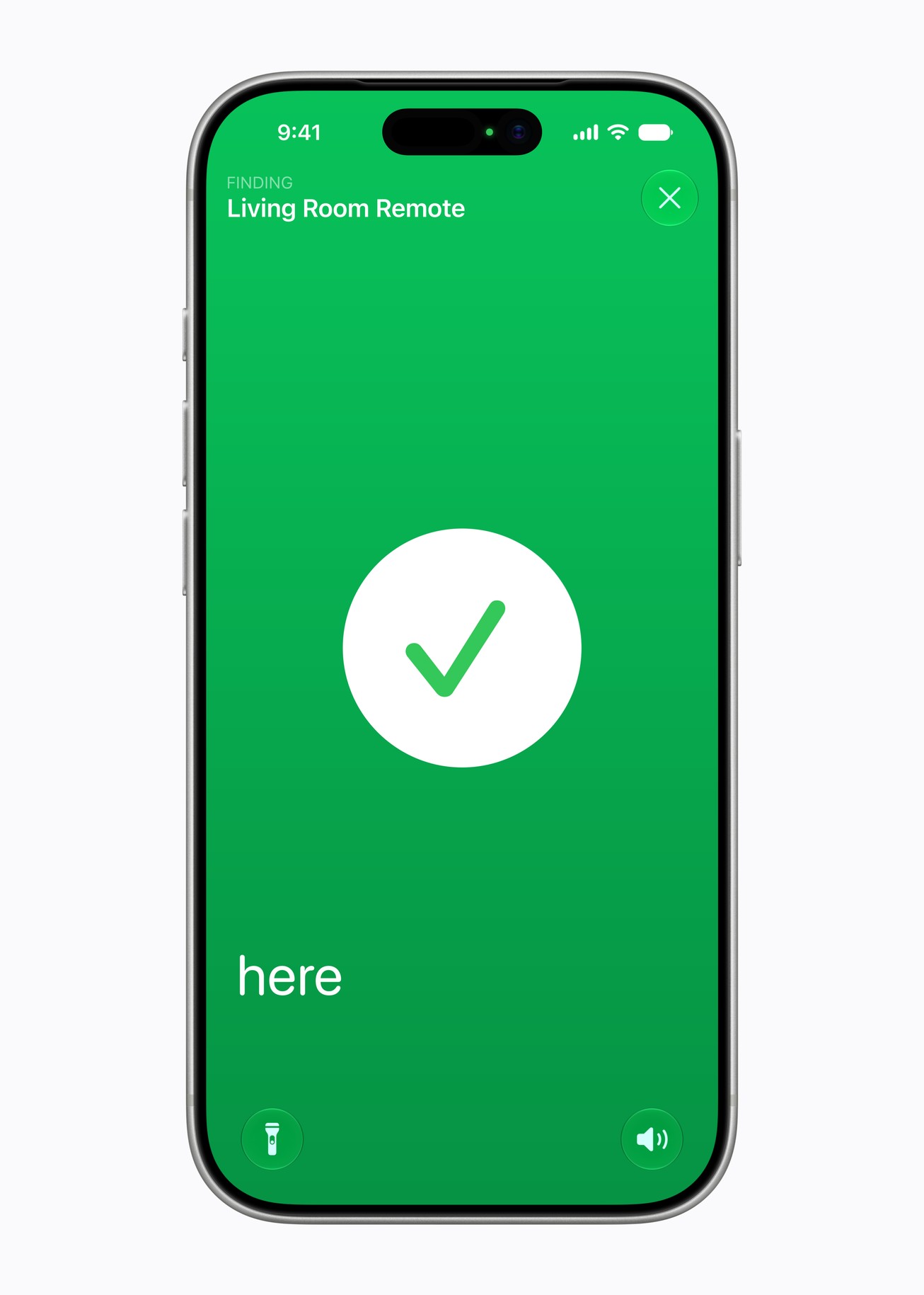 An iPhone 18 Pro screen shows Find My locating a Siri Remote, with the message “80 ft ahead.”