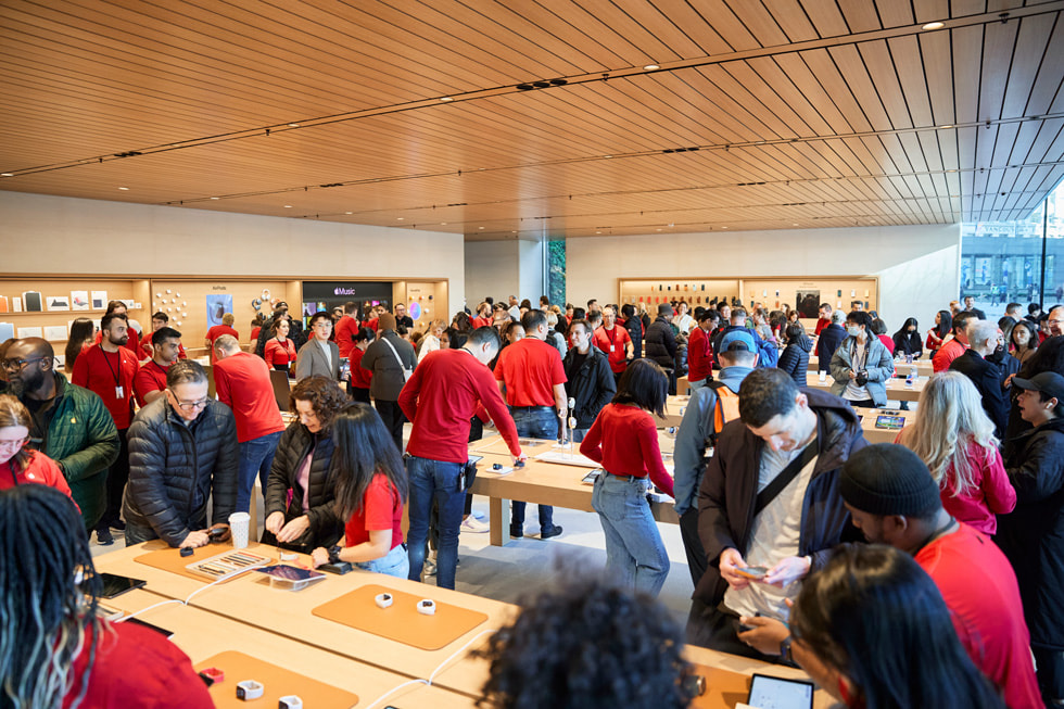 The interior of the new Apple Pacific Centre in Vancouver, Canada.