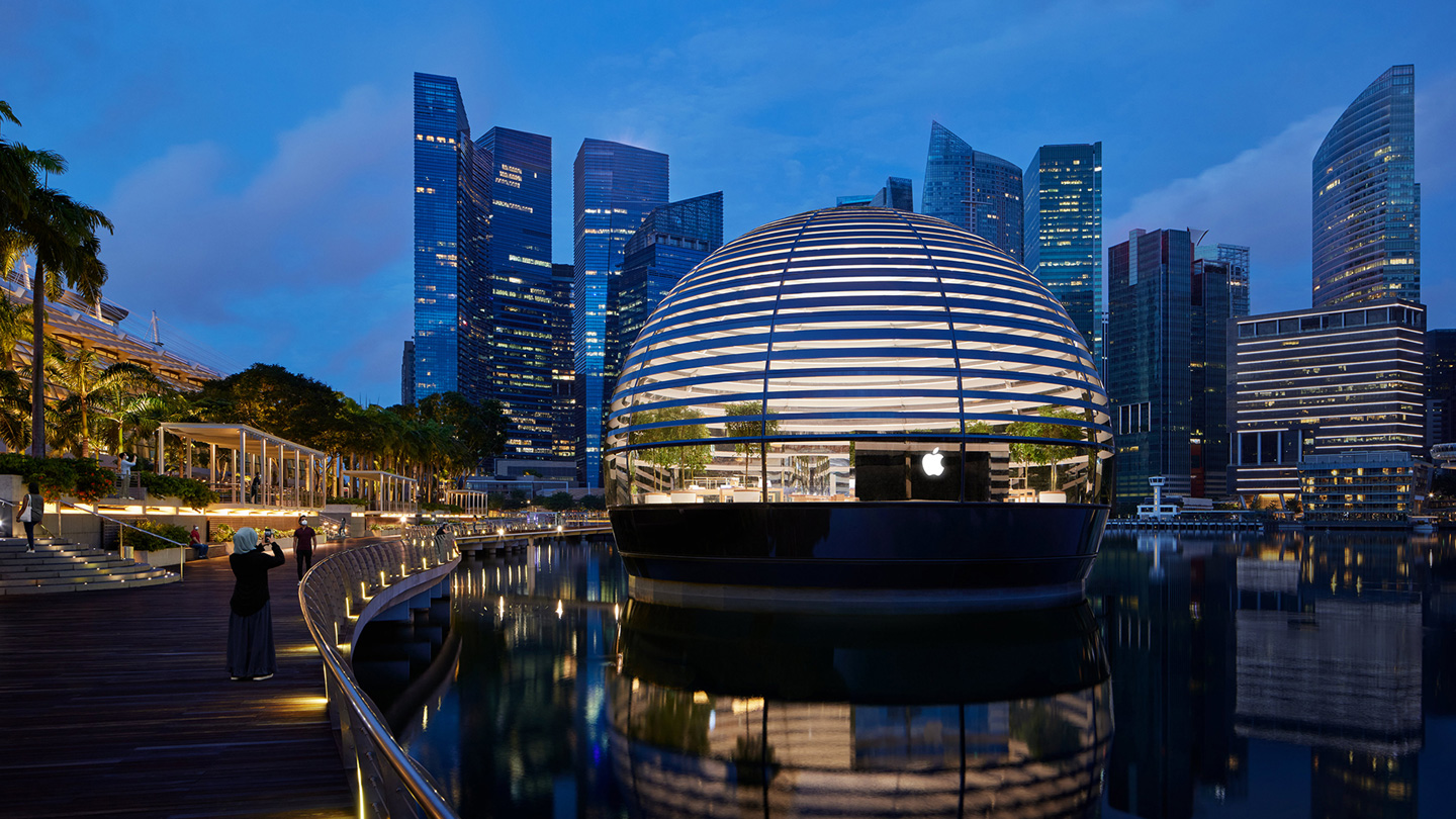 First Look: Apple Marina Bay Sands  Worlds First Floating Apple Store in  Singapore 