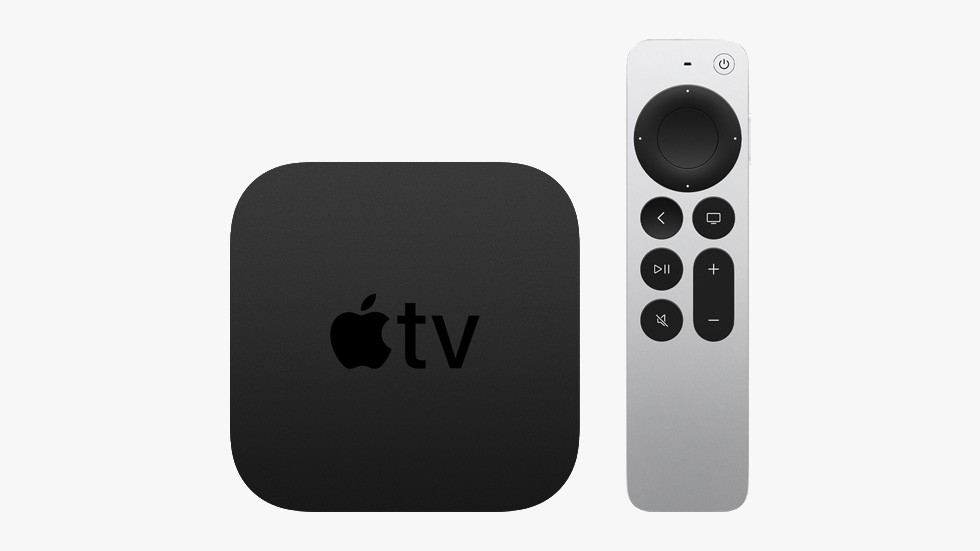 Apple TV 4K 與 Apple TV Remote。