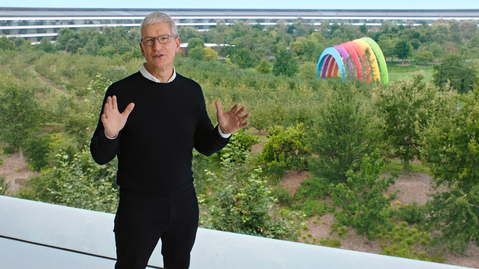 Tim Cook at Apple Park.