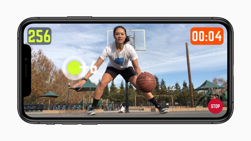 iPhone showing HomeCourt AR experience.