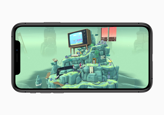 Gameplay from “The Gardens Between” displayed on iPhone XS.