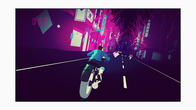 Gameplay from “Sayonara Wild Hearts.”