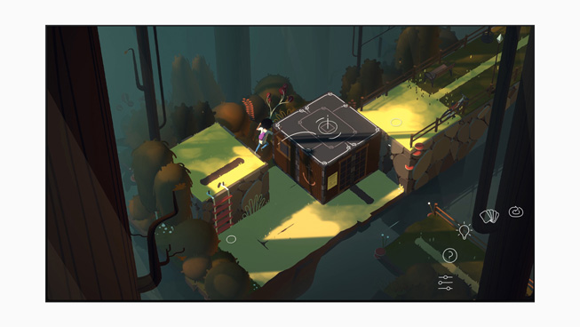 Gameplay from “Where Cards Fall.”  Apple Design Awards