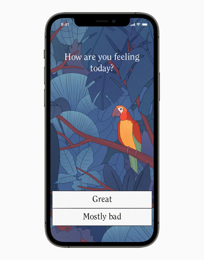 Il gioco “Bird Alone” su un iPhone 12 Pro.