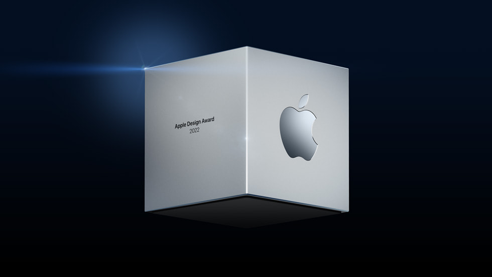 Le cube des Apple Design Awards 2022.