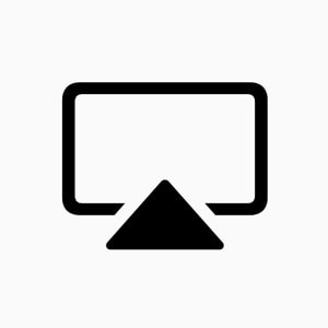 Se muestra el símbolo de video de AirPlay.