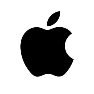 The Apple logo.