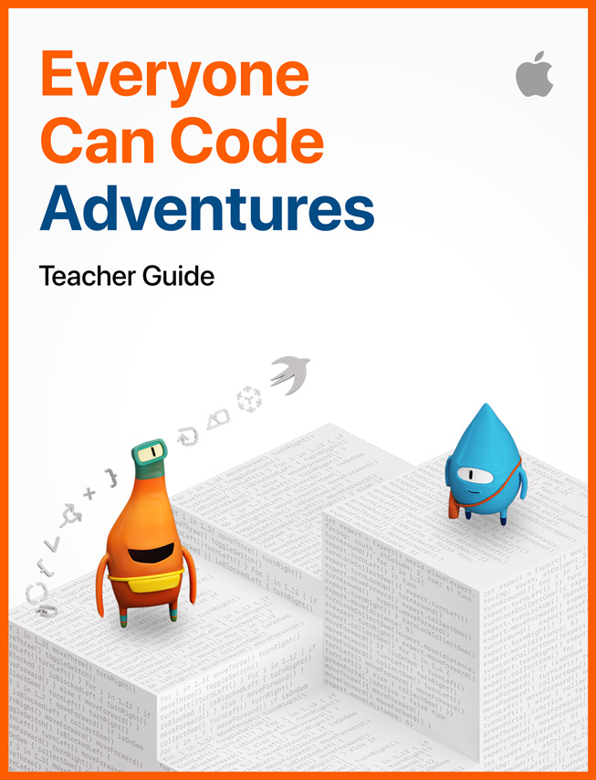 صورة لدليل المعلم ”Everyone Can Code Adventures“.