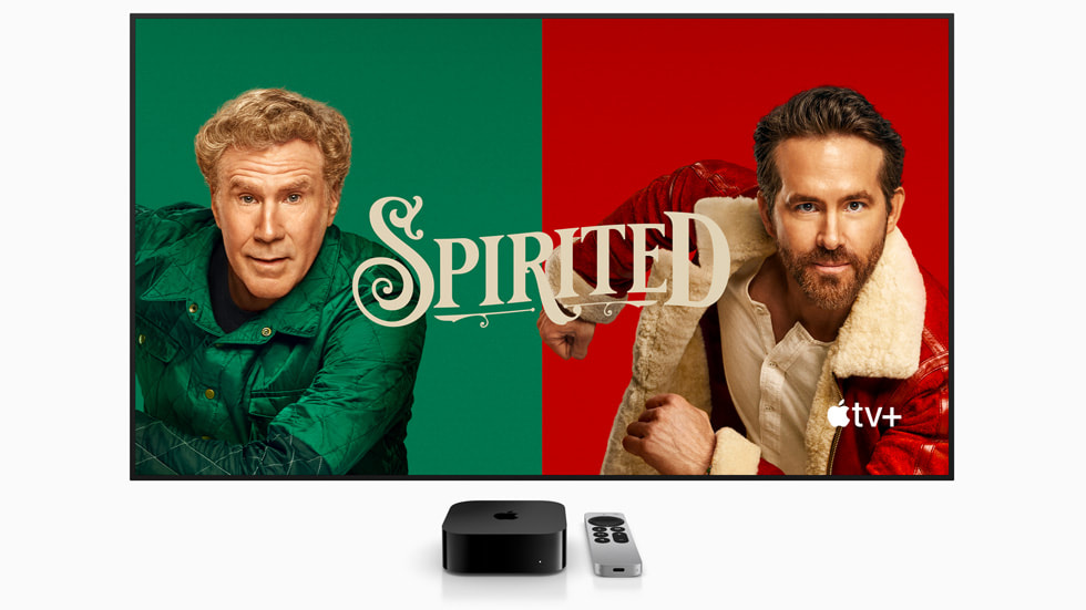 Apple TV+의 *크리스마스 스피릿* 광고 배너.