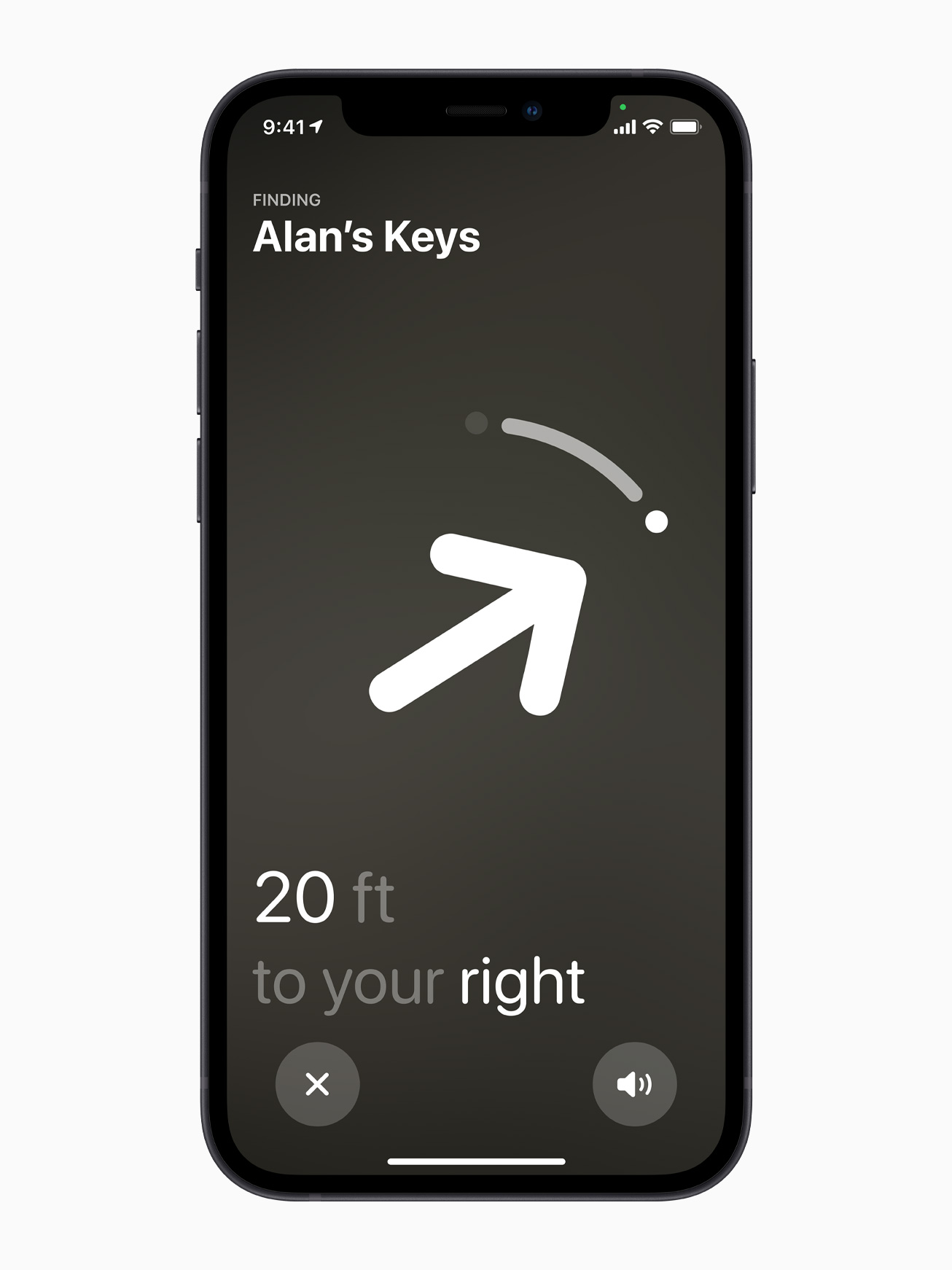 Precision Finding 顯示距離與方向，也讓精準定位的便利與風險更清楚｜來源：Apple Newsroom