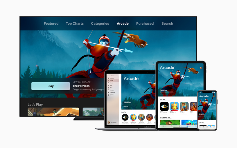 Juego The Pathless en Apple Arcade en iPhone, iPad, Mac y Apple TV.