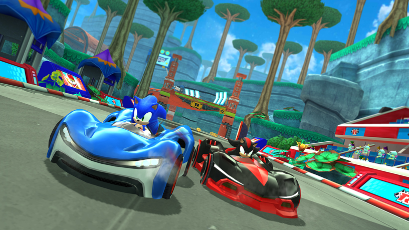 A still from SEGAâs Sonic Racing game for Apple Arcade.