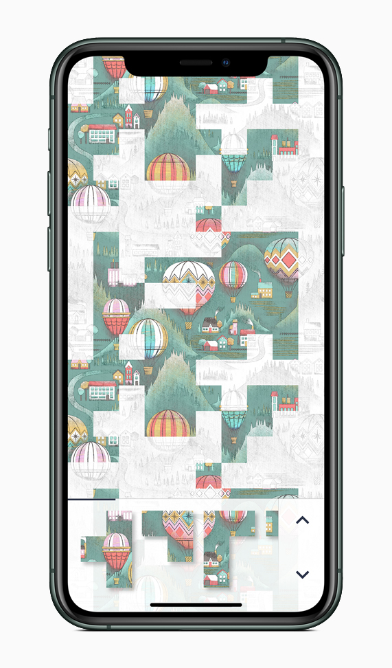 Gameplay from “Patterned” displayed on iPhone 11 Pro.