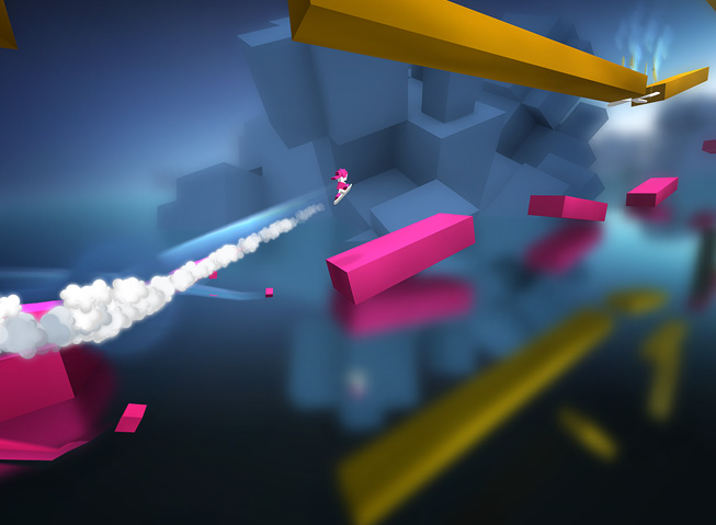 A still from the game “Chameleon Run.”